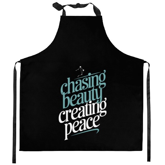 Libra Zodiac Chasing Beauty Creating Peace Kitchen Aprons