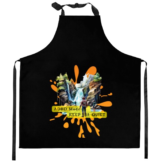 NEURODIVERGENT adhd noise Kitchen Aprons