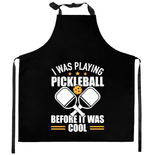 Pickleball Player Ball Sport Wooden Paddle Tennis Kitchen Aprons