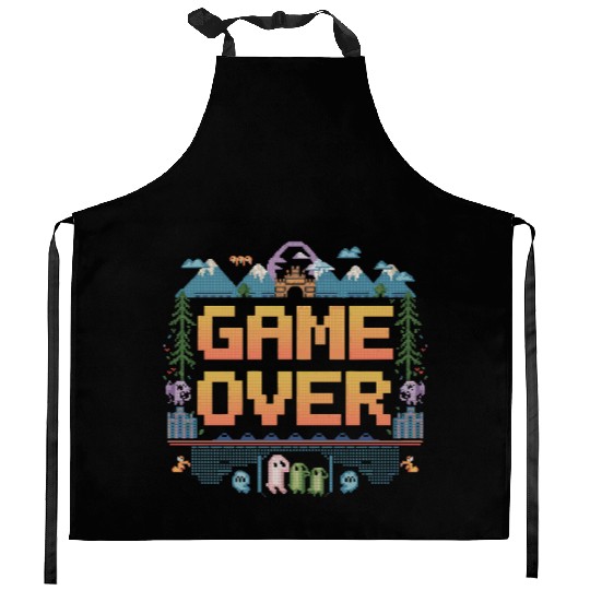 Nostalgic Retro Gamer Apparel Kitchen Aprons