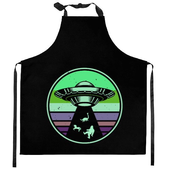 UFO-Bigfoot Nessie Unicorn Kitchen Aprons