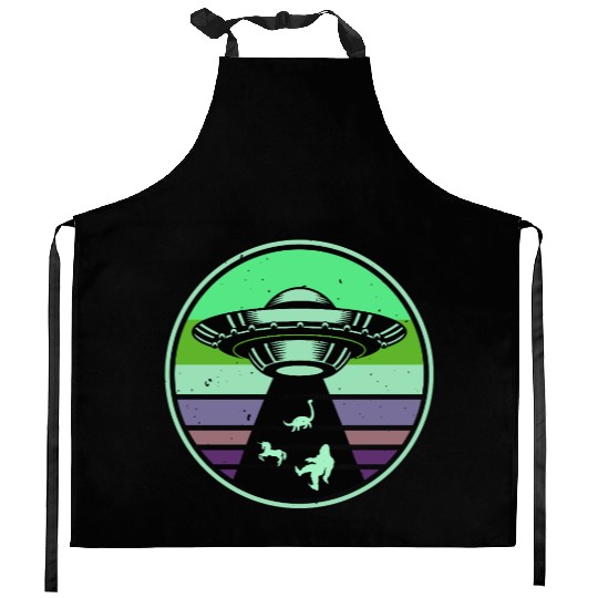 UFO-Bigfoot Nessie Unicorn Kitchen Aprons