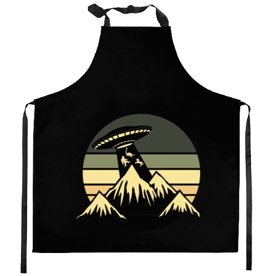 UFO-Bigfoot Nessie Unicorn Kitchen Aprons