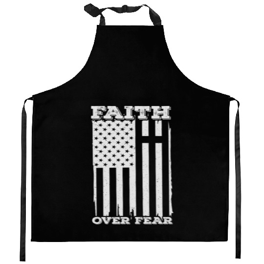 Faith Over Fear Happy Easter Kitchen Aprons