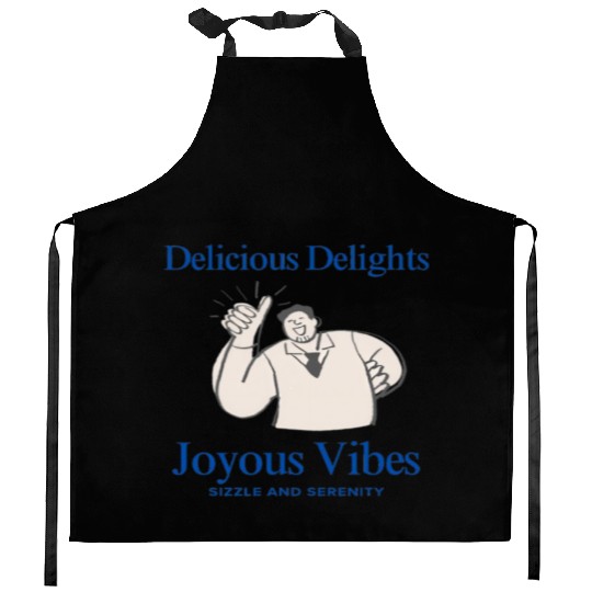 Delicious Delights & Joyous Vibes Kitchen Aprons
