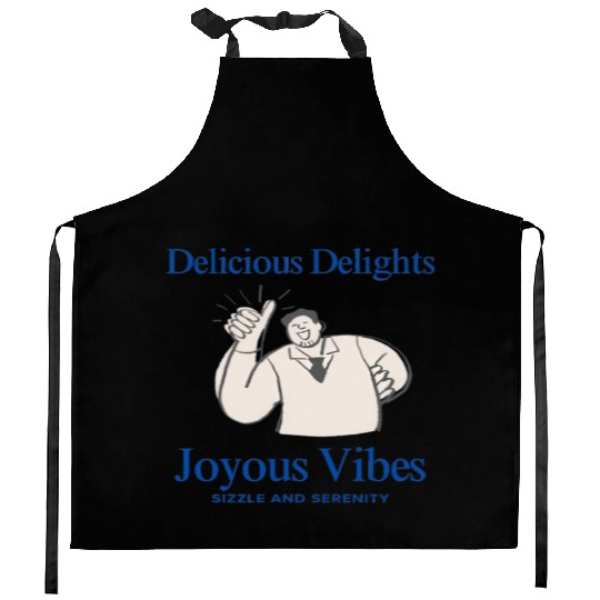 Delicious Delights & Joyous Vibes Kitchen Aprons
