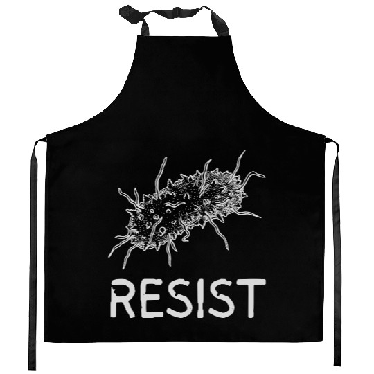 Bacteria Resist Design – Microbiology Science Art Kitchen Aprons