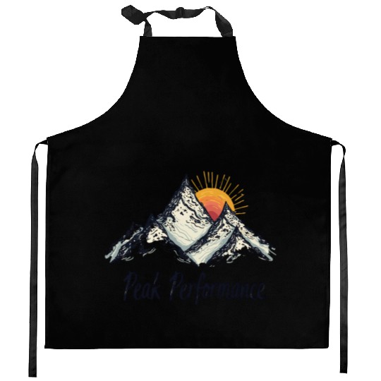 Peak Performance Mountain Sunrise Kitchen Aprons
