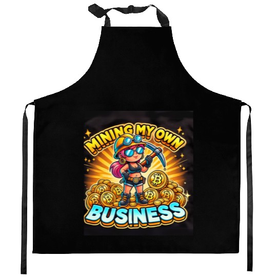 Mining My Own Business Female Kitchen Aprons
