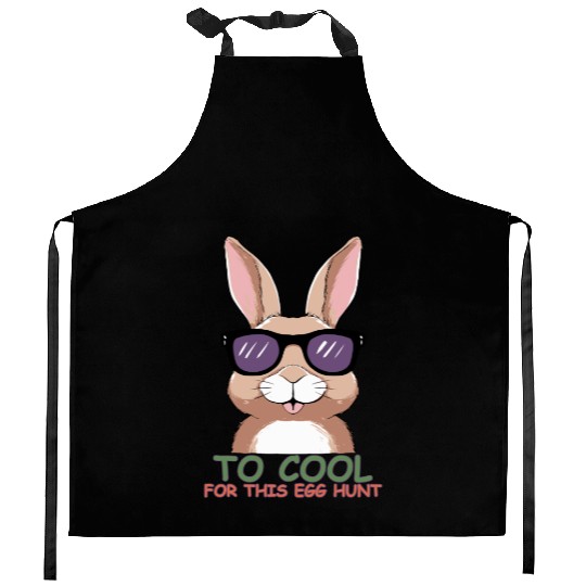 Too Cool for This Egg Hunt Kitchen Aprons