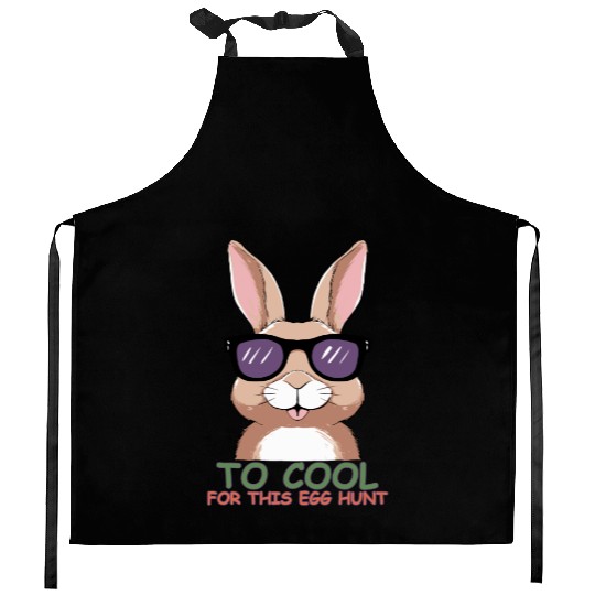 Too Cool for This Egg Hunt Kitchen Aprons