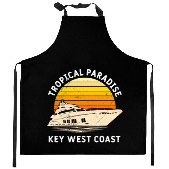 Florida TROPICAL PARADISE KEY-WEST COAST Kitchen Aprons