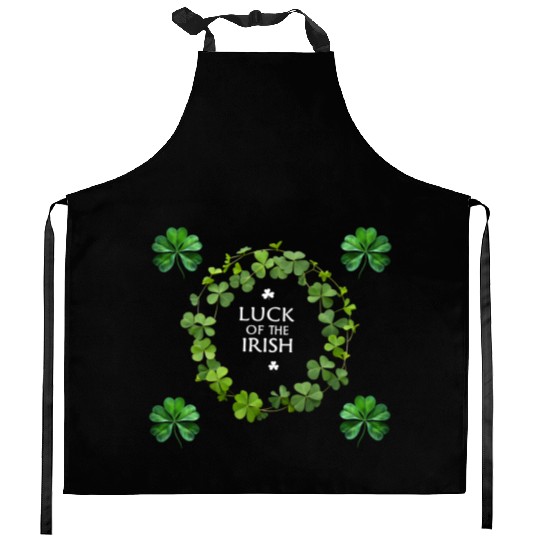 luck of the irish Kitchen Aprons