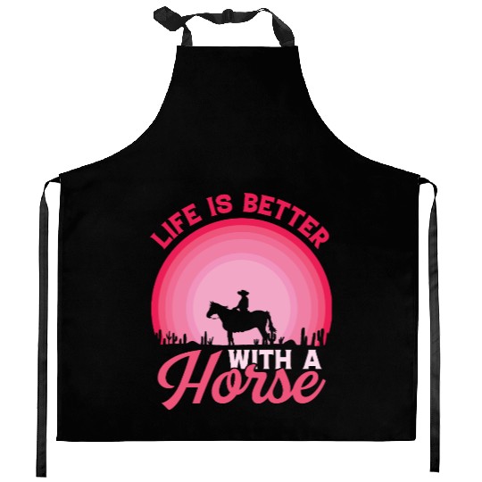 Just a Girl Who Loves Horses – Equestrian Lover Kitchen Aprons