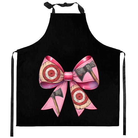 Coquette Bow Axe Throwing Axe Thrower Mothers Day Kitchen Aprons
