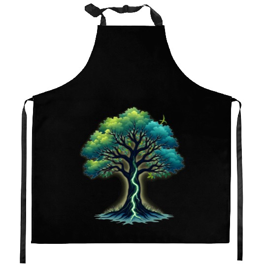 Majestic Tree of Life Kitchen Aprons