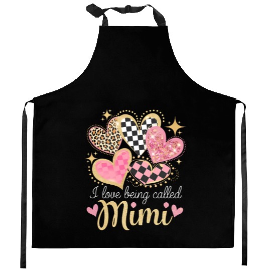 I Love Being Called Mimi Grandma Mom Mother’s Day Kitchen Aprons