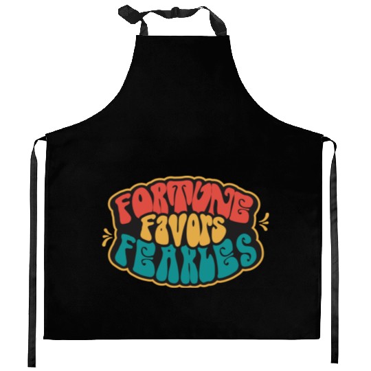 Fortune Favor Fearless Kitchen Aprons