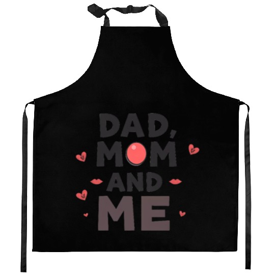 Dad, Mom, and Me: Family Love Kitchen Aprons