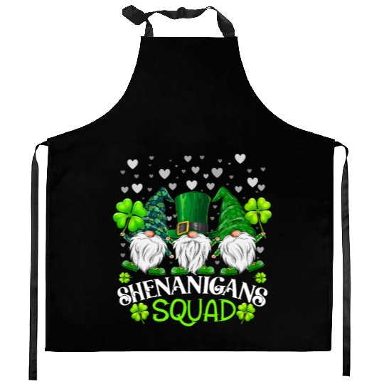 Shenanigans Squad St Patricks Day Gnomes Irish Kitchen Aprons