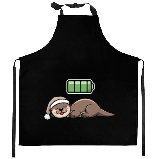 Sea Otter Sleeping Recharging Night Bedtime Kitchen Aprons