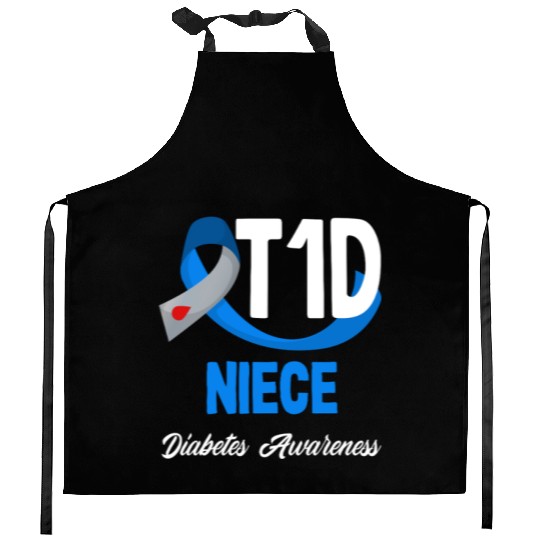 T1D Niece Diabetes Type 1 Awareness Kitchen Aprons