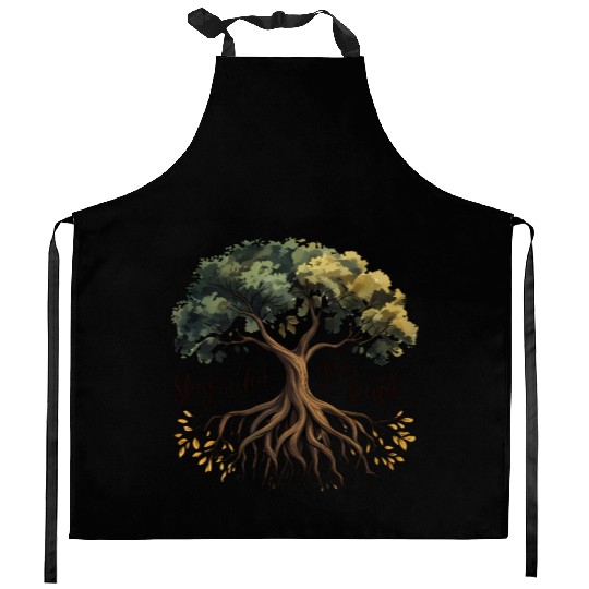 Rooted Growth - Nature's Wisdom Kitchen Aprons