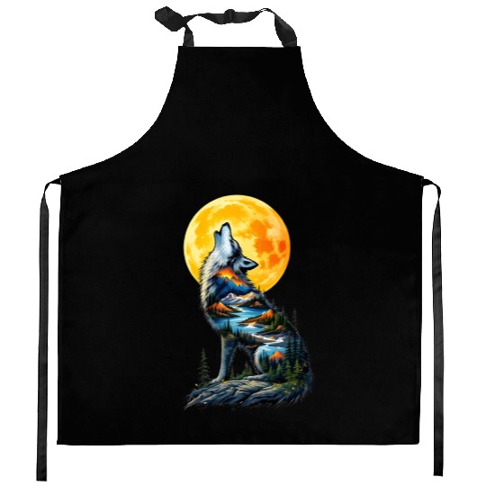 Howling Wolf Kitchen Aprons