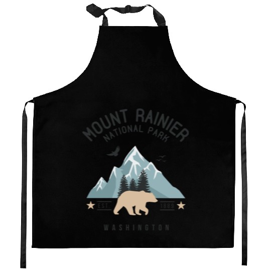 Mount Rainier National Park Est. 1889 Washington Kitchen Aprons