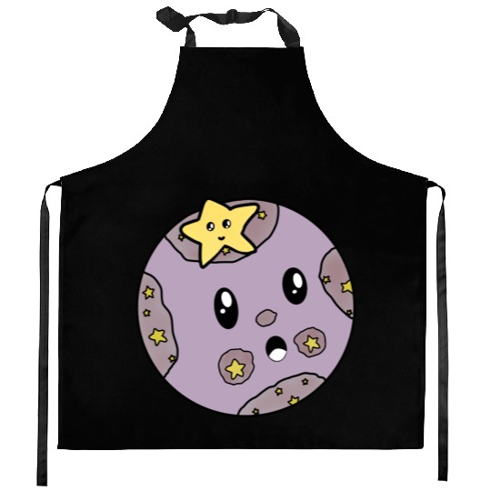 Surprised Purple Moon Kitchen Aprons