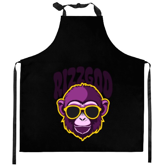Rizz God – Ultimate Ape Charm Kitchen Aprons
