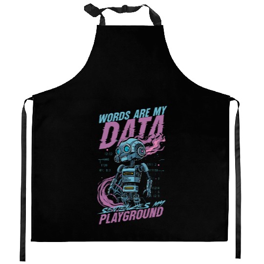 Computer Linguist Kitchen Aprons