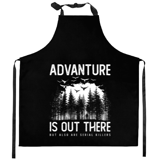 Crime Serial Killer True Crime Satire Hiking Kitchen Aprons