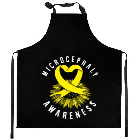Microcephaly Awareness Yellow Ribbon Kitchen Aprons