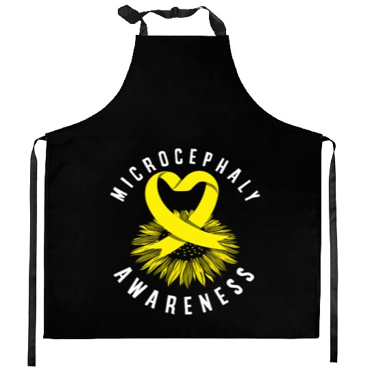 Microcephaly Awareness Yellow Ribbon Kitchen Aprons