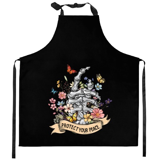 Protect Your Peace Mindfulness Kitchen Aprons