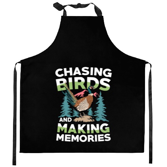 Pheasant Hunting for Hunters Kitchen Aprons