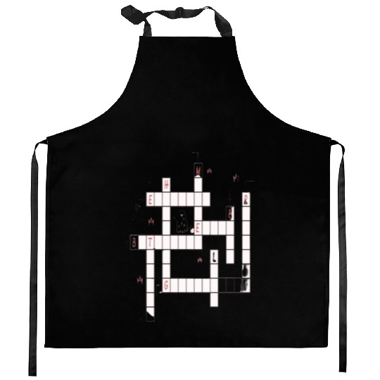 Preppy Crossword Kitchen Aprons – Stylish & Fun Word Puzzl