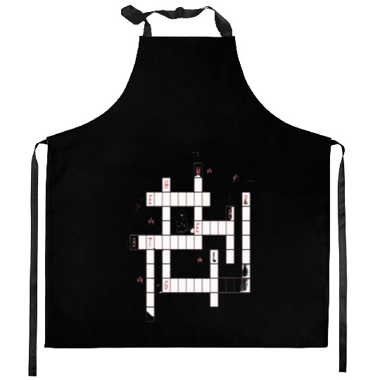 Preppy Crossword Kitchen Aprons – Stylish & Fun Word Puzzl