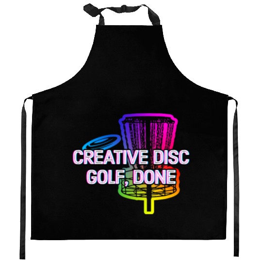 Creative Disc Golf Done Motivational Quote Golfer Kitchen Aprons