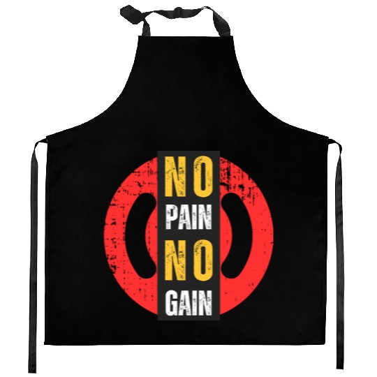 Gym - No Pain No Gain Kitchen Aprons