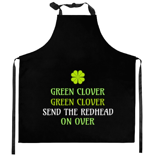 Green Clover Green Clover Send the Redhead Kitchen Aprons