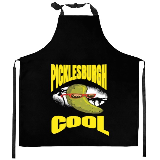 Pittsburgh Humor Picklesburgh Cool Relaxing Pickle Kitchen Aprons
