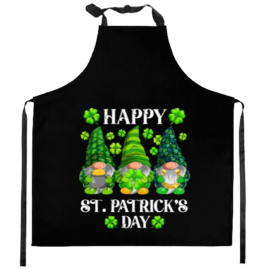 Happy St. Patrick's Day Gnomes Shenanigans Irish Kitchen Aprons