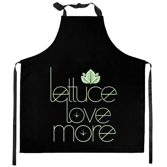 Lettuce Love More Vegan Vegetarian Style Kitchen Aprons