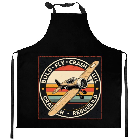 RC Plane Build Fly Crash Rebuild Pilot RC Planes Kitchen Aprons