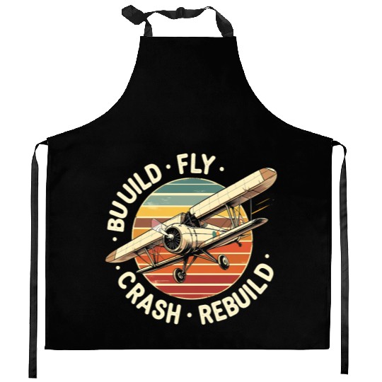 RC Plane Build Fly Crash Rebuild Pilot RC Planes Kitchen Aprons