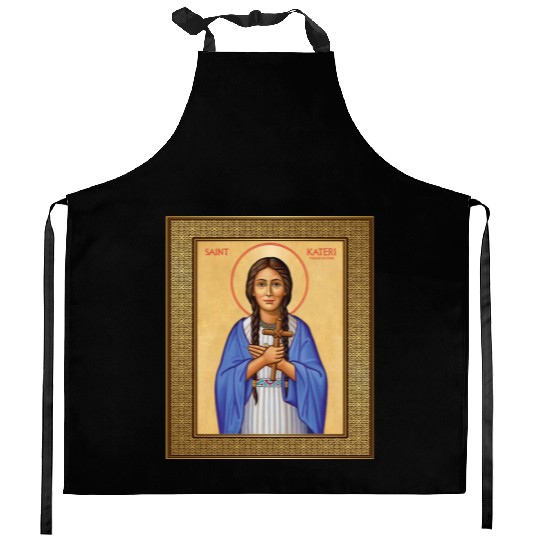 St Kateri Tekakwitha Lily of the Mohawks Catholic Kitchen Aprons