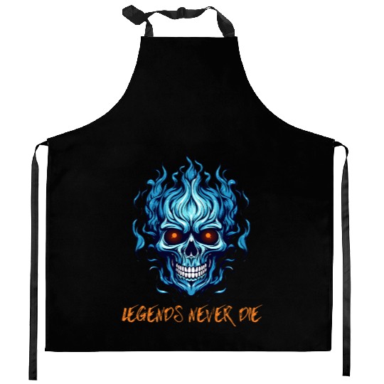 Legends never die Kitchen Aprons