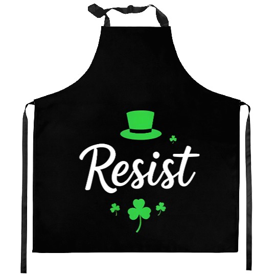 Resist and Celebrate St. Patrick’s Day Kitchen Aprons